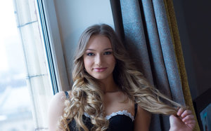 18 year old girl Erin gets deflowered on a bed wearing socks